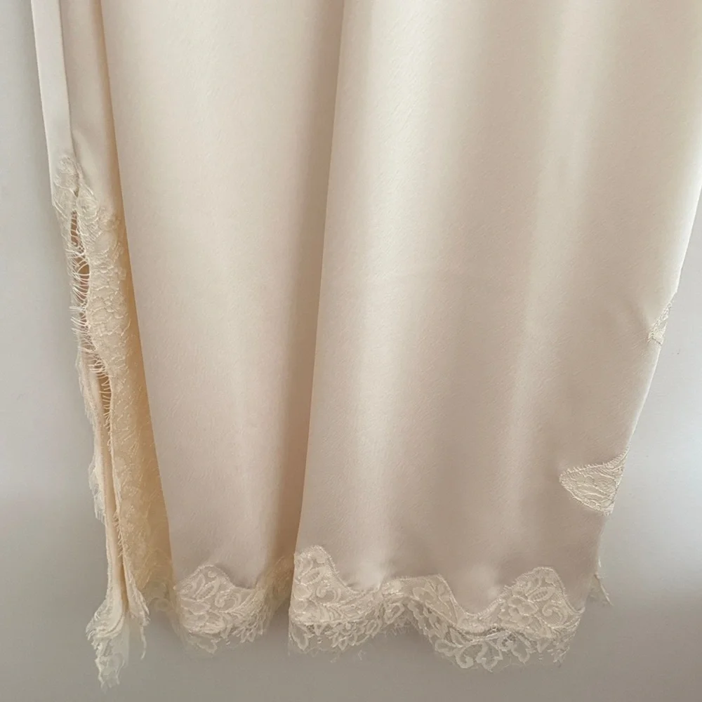 Zara Cream Lace Detail Slip Dress - Picture 3 of 4